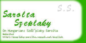 sarolta szeplaky business card